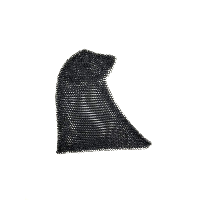 Kyrck Armour - Medieval Chain Mail Coif (butted steel, blackened) 