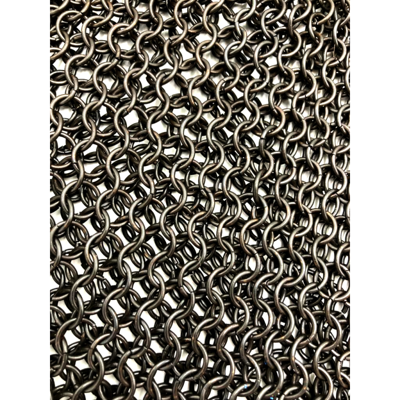 Kyrck Armour - Medieval Chain Mail Shirt (long sleeves, blackened) 